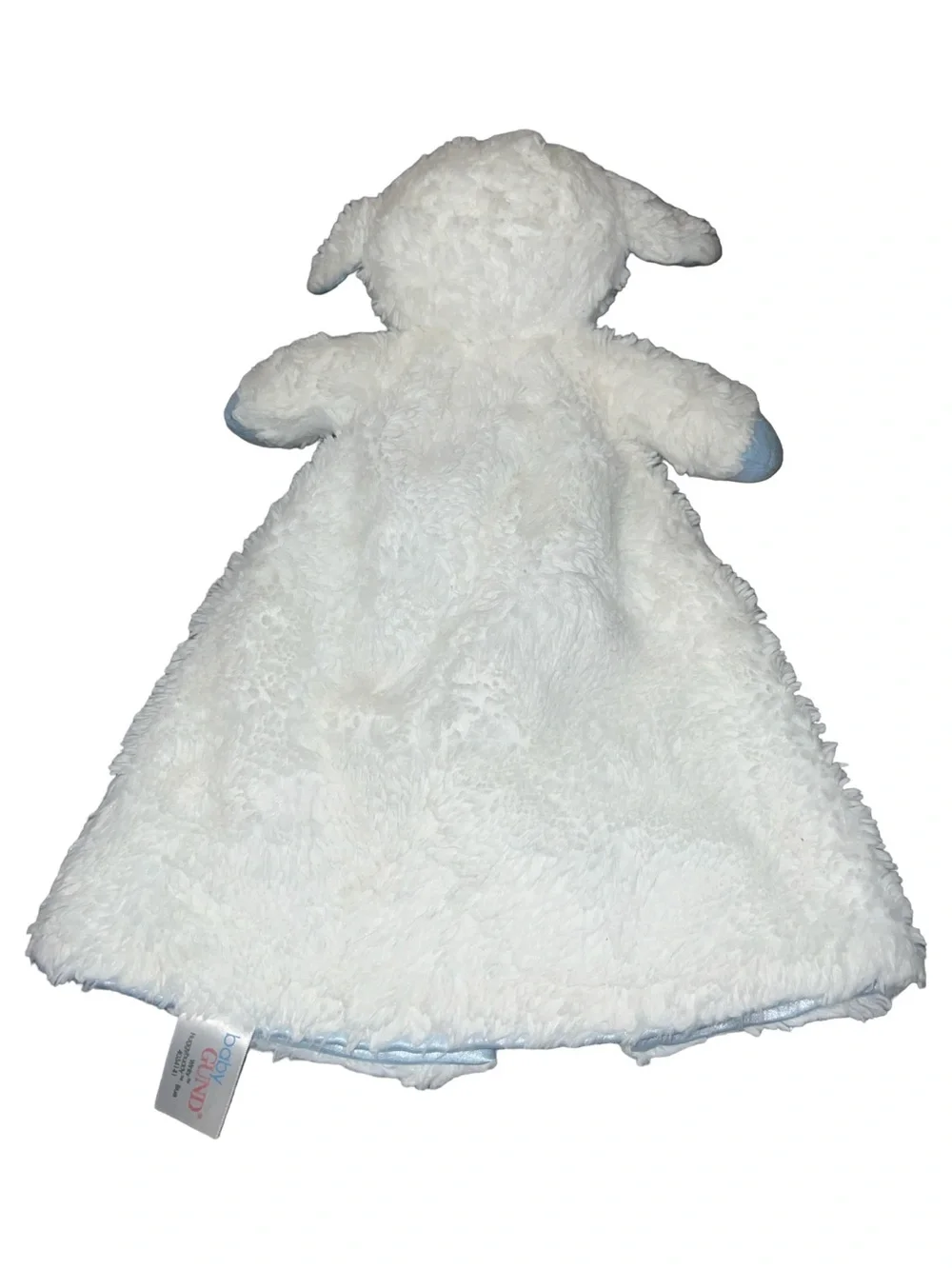 BABY GUND WINKY HUGGYBUDDY BLUE/ CREAM LAMB SATIN LOVEY SECURITY BLANKET 4034141